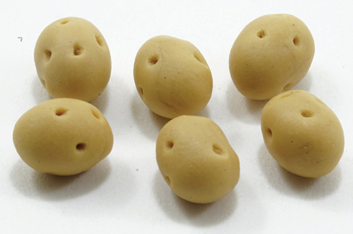 Dollhouse Miniature Potatoes, 6Pc